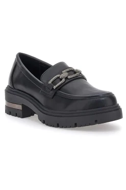 Mocassini Neri Con Catenina Oro 1301-ENERGY Discount
