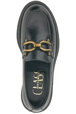 Mocassini neri con morsetto dorato 2003-PITTARELLO CLASS Outlet