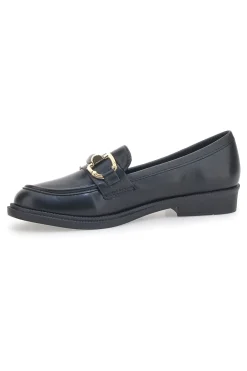 Mocassini Neri con Morsetto Oro 2402-TALEMI Discount