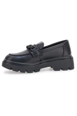 Mocassini neri con platform e morsetto frontale 445-ENERGY Discount
