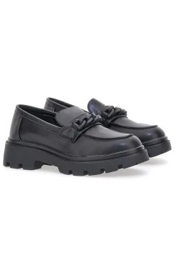 Mocassini neri con platform e morsetto frontale 445-ENERGY Discount