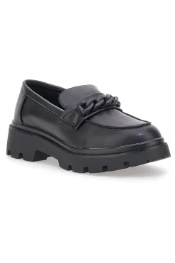 Mocassini neri con platform e morsetto frontale 445-ENERGY Discount