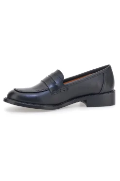 Mocassini neri con soletta in pelle 666K01N-LE HAVRE PARIS