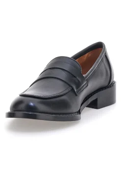 Mocassini neri con soletta in pelle 666K01N-LE HAVRE PARIS