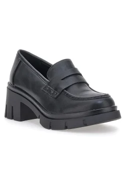 Mocassini Neri Con Tacco 91179-GALIA Sale