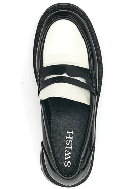 Mocassini Neri e Bianchi Classici 91x-SWISH Outlet