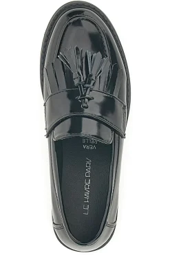 Mocassini neri effetto lucido con nappine 5811-LE HAVRE PARIS Best