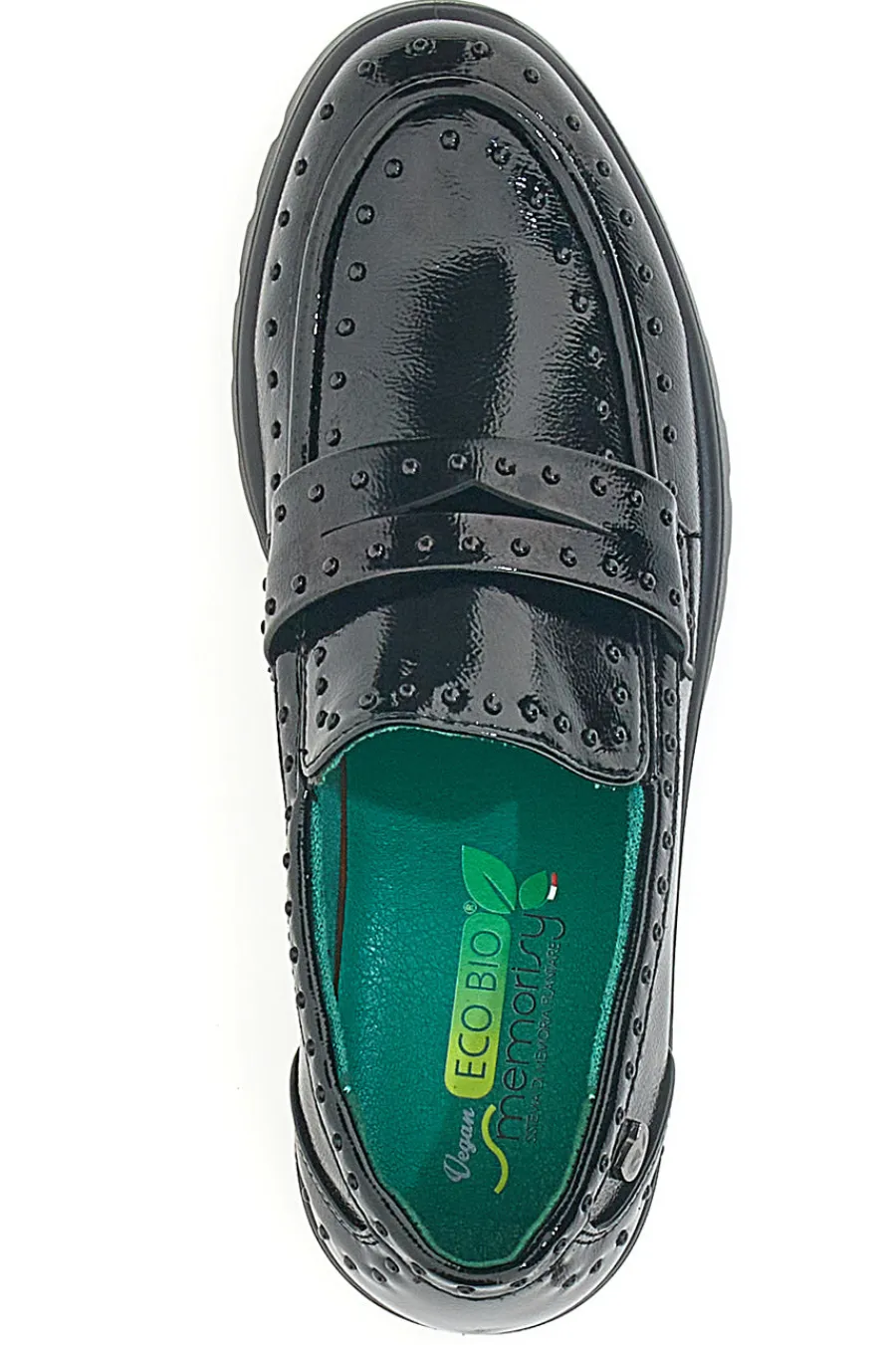 Mocassini neri Vegan effetto lucido J528246-ECO BIO Discount