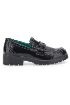 Mocassini neri Vegan effetto lucido J528246-ECO BIO Discount