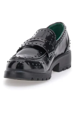 Mocassini neri Vegan effetto lucido J528246-ECO BIO Discount