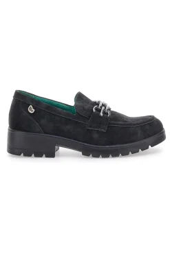 Mocassini neri Vegan effetto velluto J528706-ECO BIO Discount