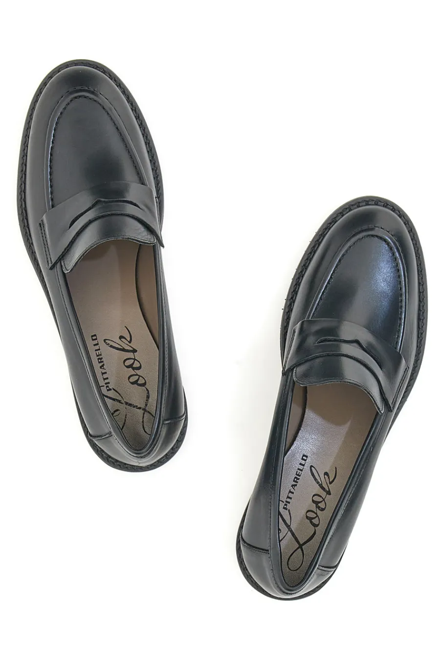 Mocassini 3022 Neri Vera Pelle-PITTARELLO LOOK Outlet