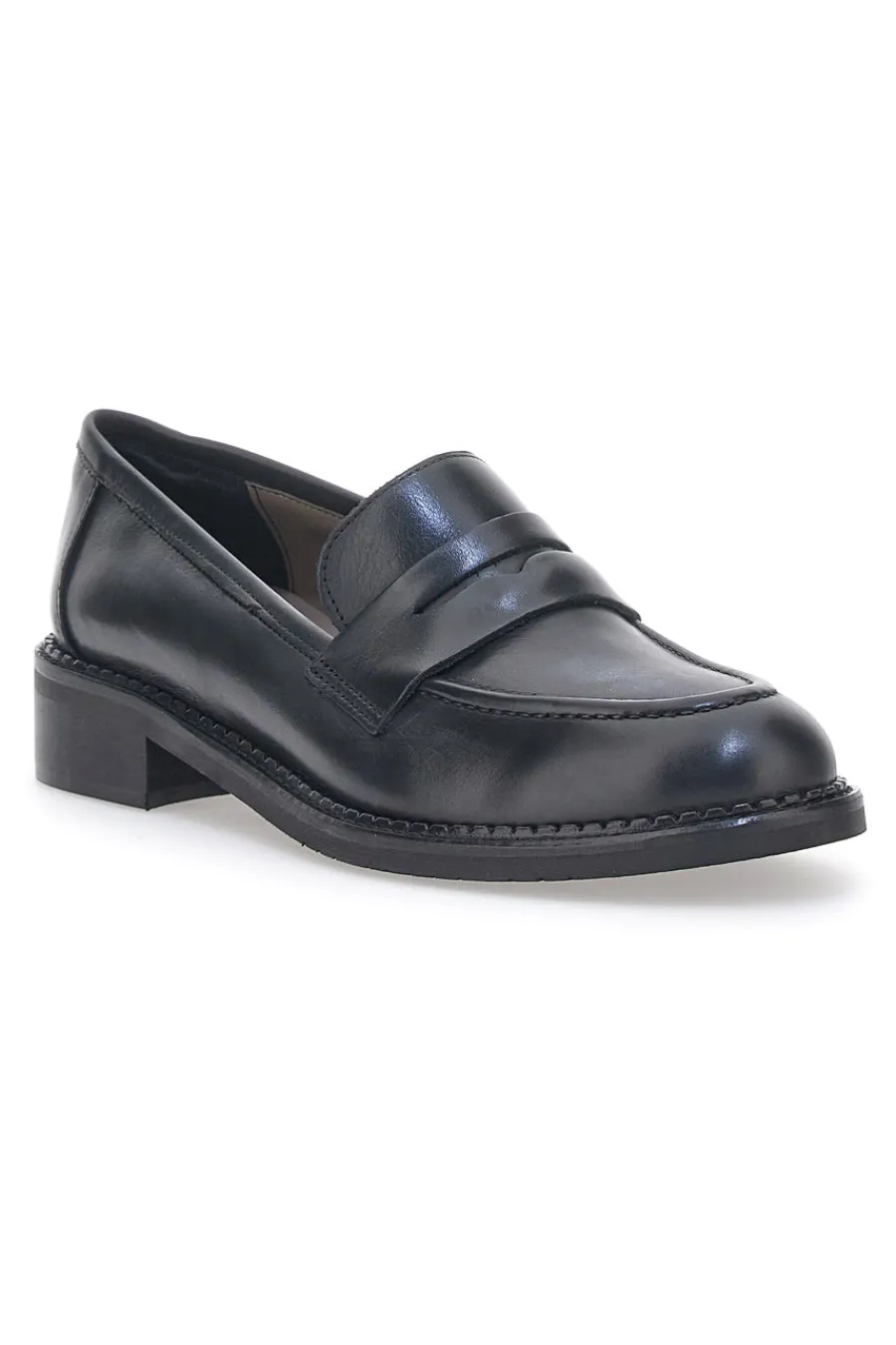 Mocassini 3022 Neri Vera Pelle-PITTARELLO LOOK Outlet