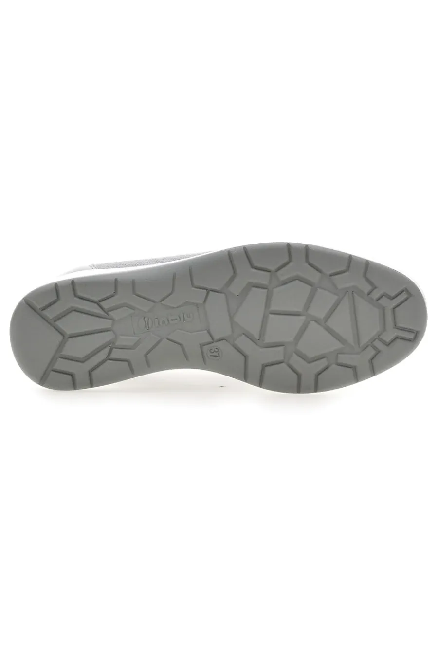 Mocassini Slip on grigie in tessuto tecnico con zeppa 66IC-INBLU