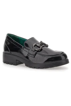 Mocassini Vegan Neri Lucidi con Morsetto J52323M6-ECO BIO Clearance
