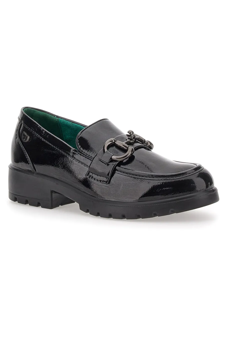 Mocassini Vegan Neri Lucidi con Morsetto J52323M6-ECO BIO Clearance
