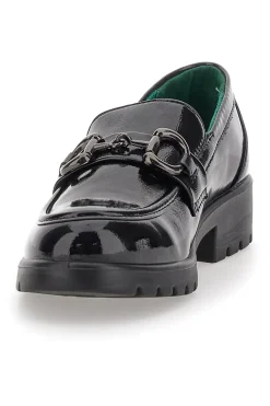 Mocassini Vegan Neri Lucidi con Morsetto J52323M6-ECO BIO Clearance
