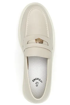 Mocassino Beige e Dettagli Oro 1303-ENERGY New