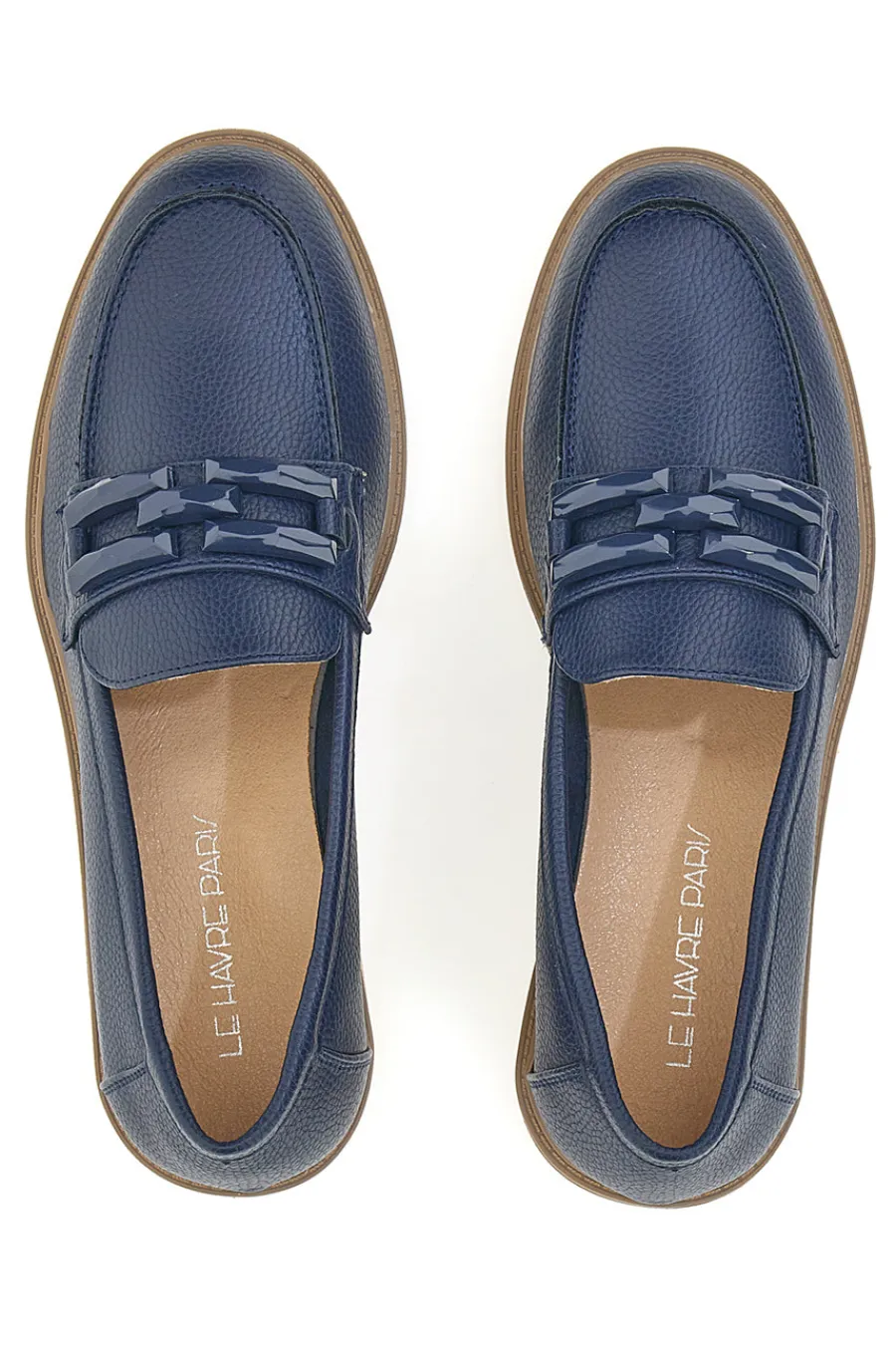 Mocassino Blu con Catenella 526818-LE HAVRE PARIS Clearance