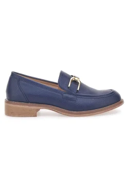 Mocassino Blu con Catenella Oro 1134-LE HAVRE PARIS