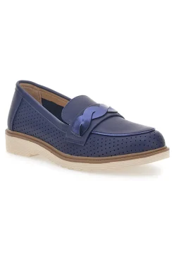 Mocassino Blu Traforato 526819-LE HAVRE PARIS Online