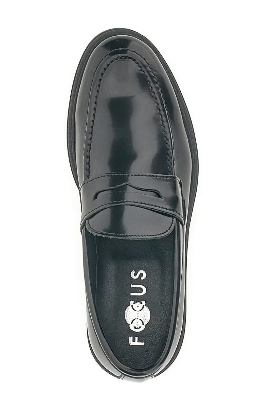 Mocassino Classico in Vernice Nera Made in Italy PITTARELLO FOCUS 204