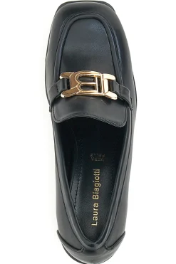 Mocassino con Tacco 8227 Nero-LAURA BIAGIOTTI