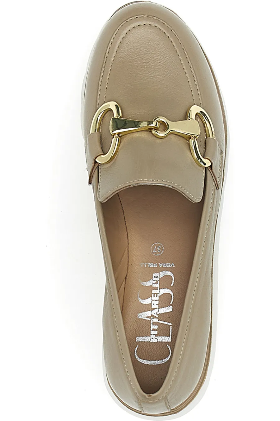 Mocassino in Vera Pelle biege con dettaglio 4930-PITTARELLO CLASS Best