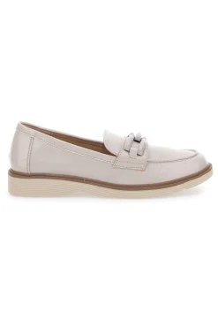 Mocassino Lucido Beige con Catenella 526817-LE HAVRE PARIS Sale