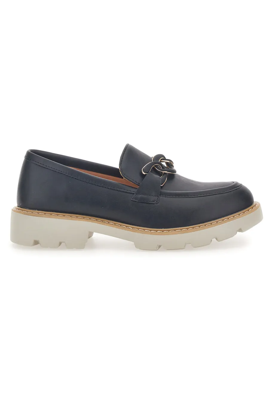 Mocassino con Catenella e Suola Carrarmato 602915-LE HAVRE PARIS Clearance
