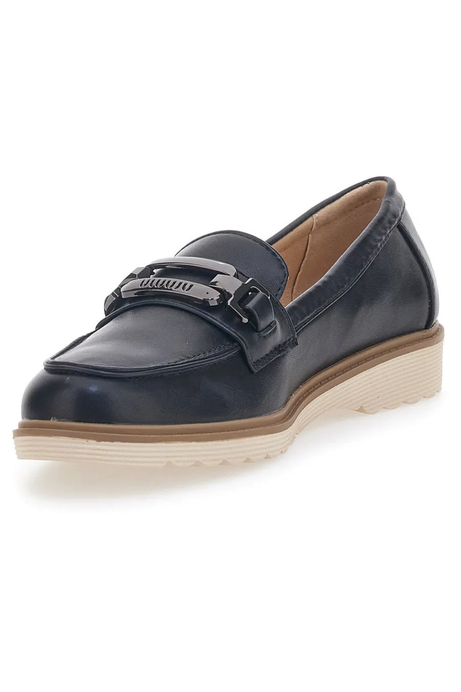 Mocassino Nero con Morsetto 526823-LE HAVRE PARIS New