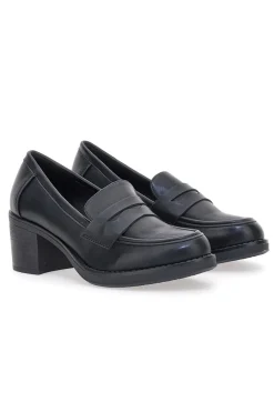 Mocassino nero con tacco a blocco CAFE' COST H6913214-CAFÈ COST Clearance