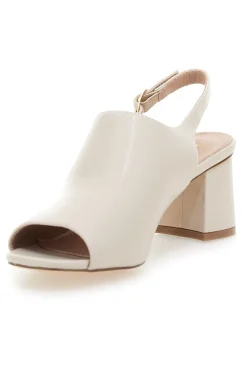 Nudefarbene Sandalen mit Riemen hinten und Öffnung vorne P545-FIRST LADY Hot