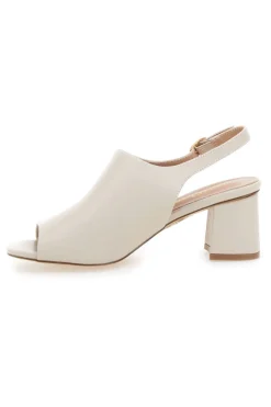 Nudefarbene Sandalen mit Riemen hinten und Öffnung vorne P545-FIRST LADY Hot