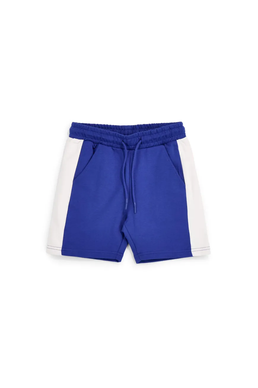 Pantaloncini blu con inserti bianchi Pitt kids PT-B-SH-9020