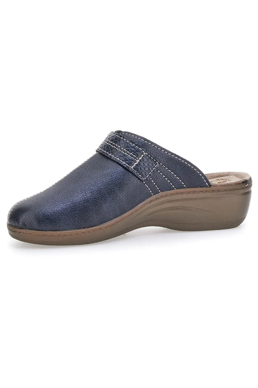 Pantofola blu anatomica con cuciture a vista 80LY-INBLU