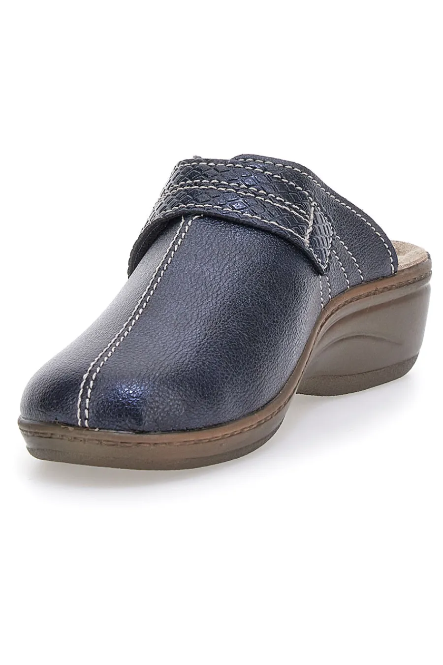 Pantofola blu anatomica con cuciture a vista 80LY-INBLU