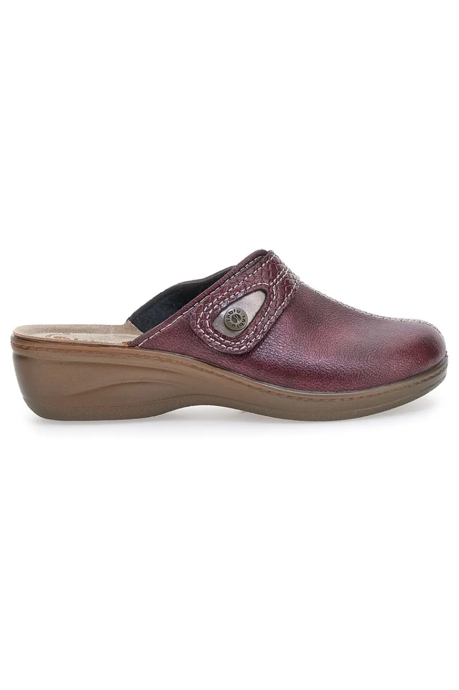 Pantofola bordeaux anatomica con cuciture a vista 80LY-INBLU Discount
