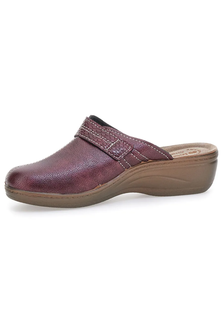Pantofola bordeaux anatomica con cuciture a vista 80LY-INBLU Discount