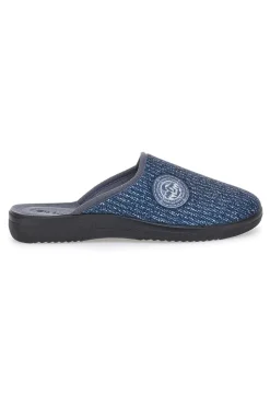 Pantofole blu con tessuto lavorato e plantare anatomico Inblu 16 DG