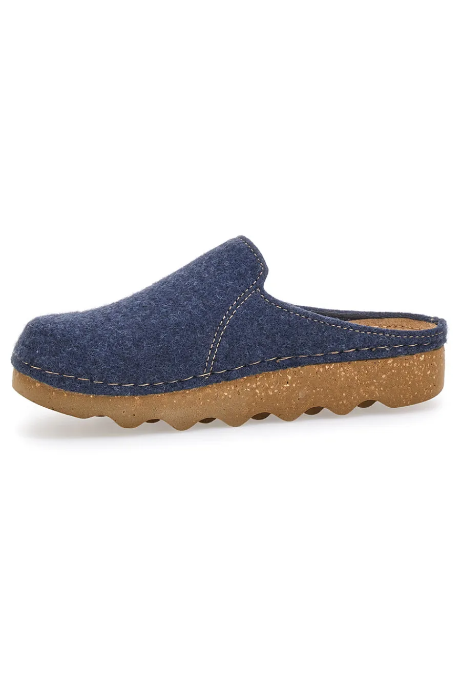 Pantofole blu in feltro con suola effetto para 12 DK-INBLU Online