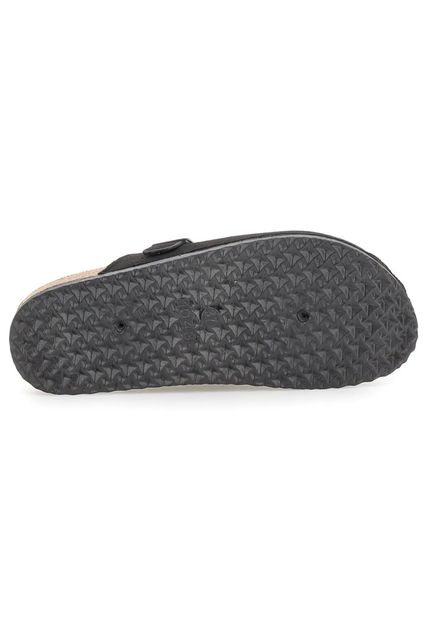 Pantofole sabot nere con fibbia Altemberg 1105