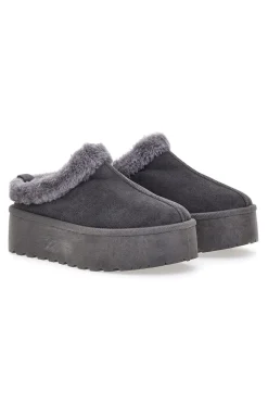Pantofole Stivaletti con Pelo Grigie Con Platform 1913-PITTARELLO LOVE Sale