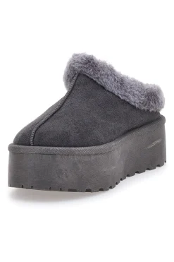 Pantofole Stivaletti con Pelo Grigie Con Platform 1913-PITTARELLO LOVE Sale