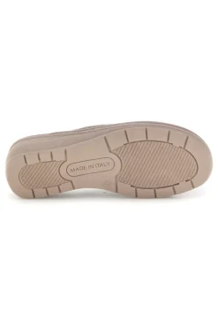 Pantofole Tortora con fascia traforata 7555-LINEA COMODA Clearance