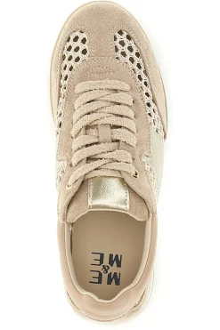 Perforierte Schnürschuhe in Beige mit laminierten Einsätzen Me & me TW26S5813803-ME u0026 ME Online