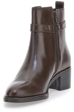 852160 Stiefeletten aus braunem Leder mit niedrigem Absatz-PITTARELLO CLASS Hot