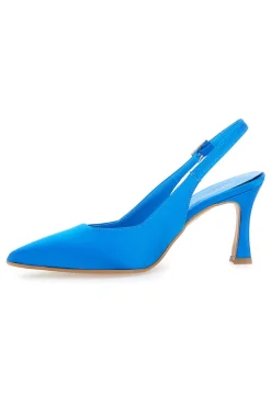148 Slingback-Pumps aus türkisfarbenem Satin-PITTARELLO COUTURE Online