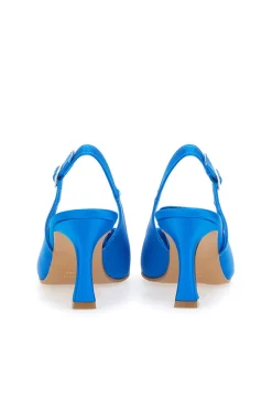 148 Slingback-Pumps aus türkisfarbenem Satin-PITTARELLO COUTURE Online