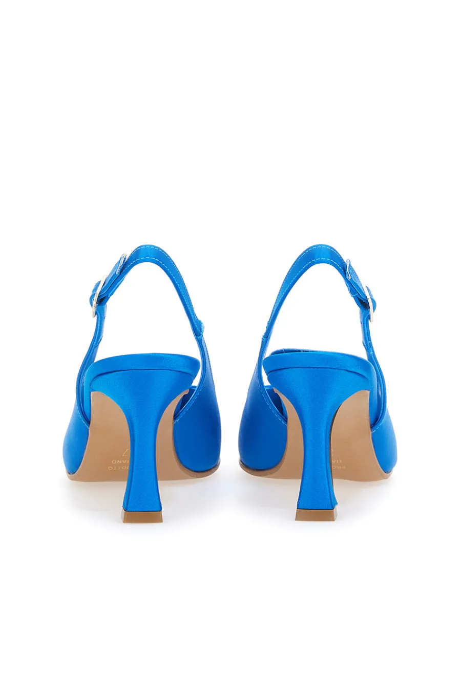 148 Slingback-Pumps aus türkisfarbenem Satin-PITTARELLO COUTURE Online